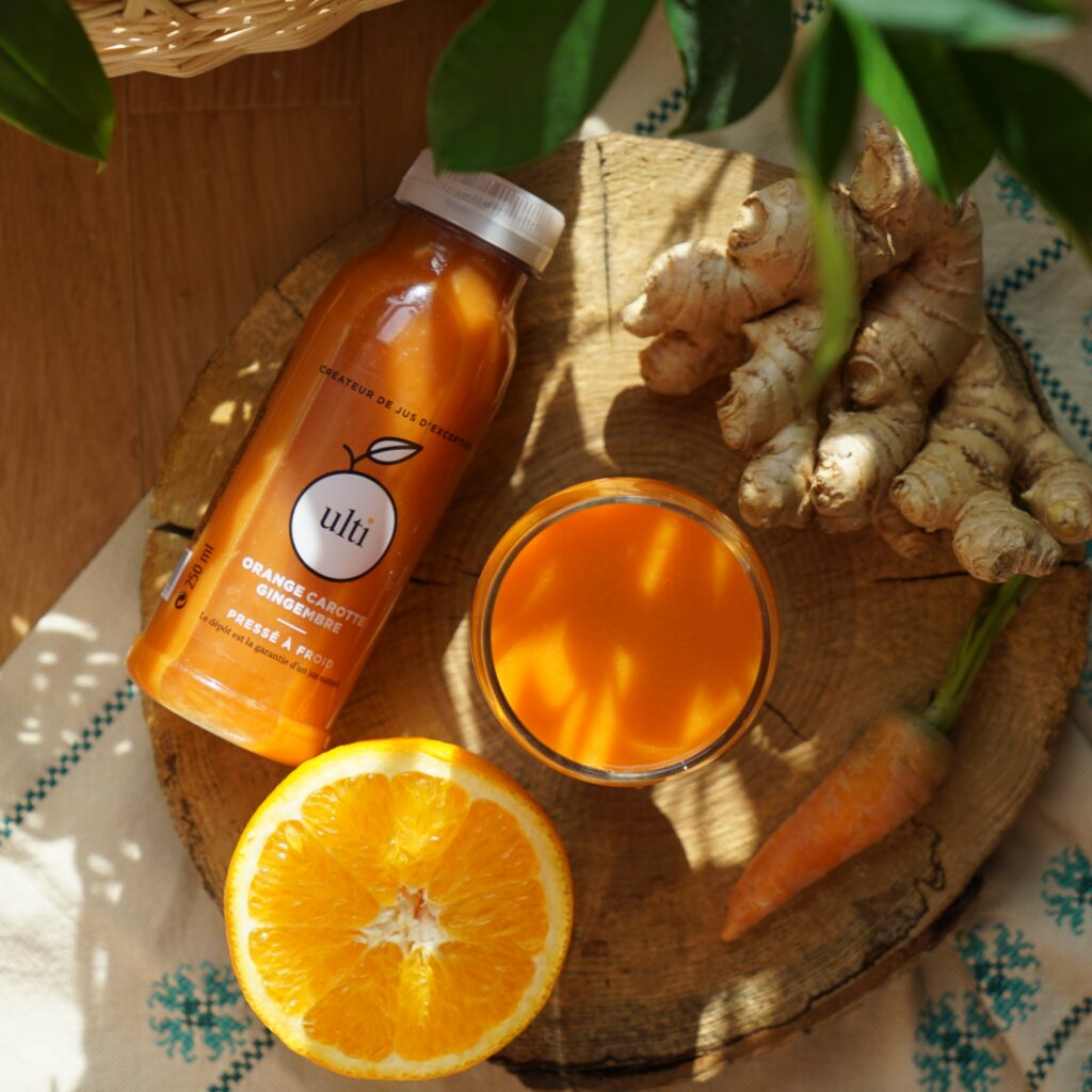 jus veggie orange carotte gingembre
